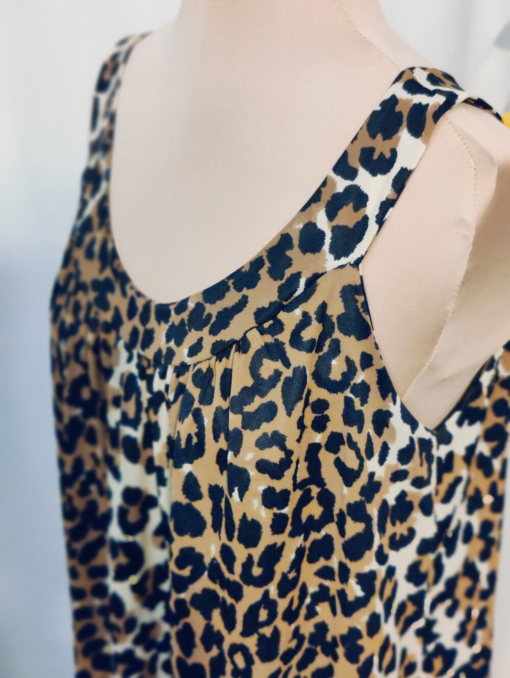 Vintage Mid Century Old Hollywood Slinky Animal Print Full Length Gown Dress - Picture 2 of 7